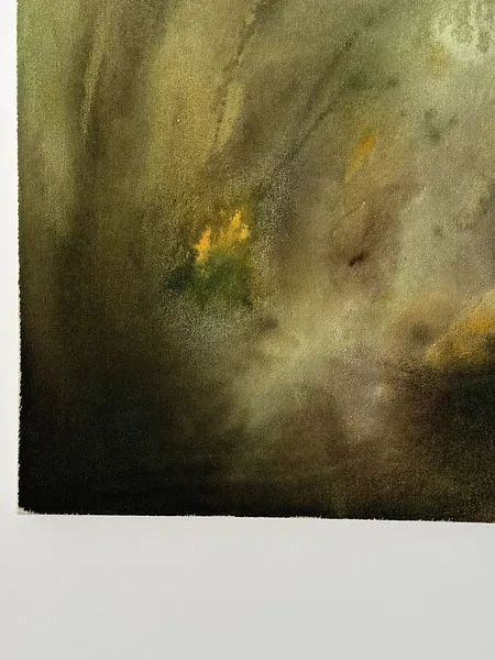 Image of Grounding by Anna Shkinder, size: 60x60 cm, made of Acrylic on raw canvas, Painting medium, from Lutsk, part of the There, where we feel good series, priced at $180 Photo 3 of 7.