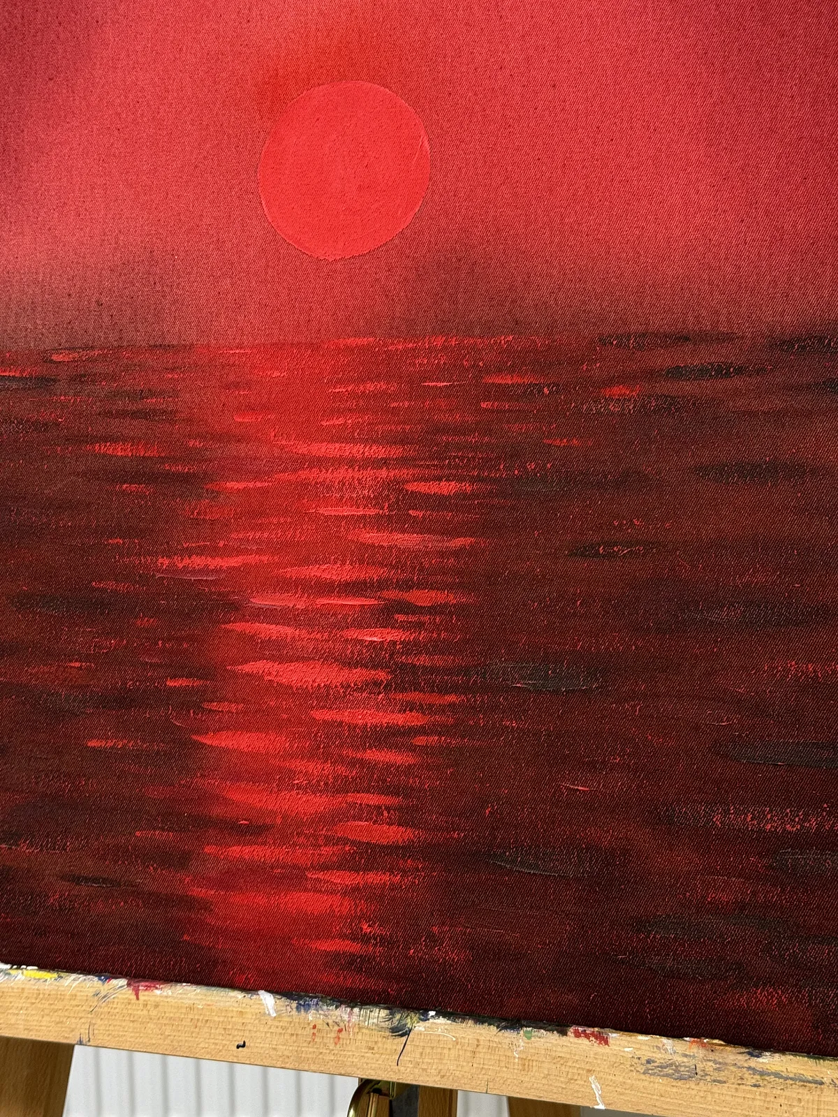 Image of  Rayleigh effect by Anna Shkinder, size: 60х60 cm, made of Acrylic on raw canvas, Abstract art medium, from Lutsk, part of the There, where we feel good series, priced at $180 Photo 4 of 5.
