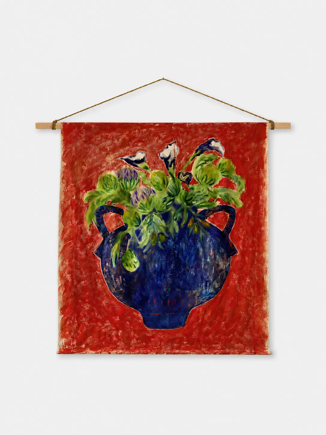 Image of Blue Amphora by Anna Shkinder, size: 120х150 cm, made of Acrylic on raw canvas, Vessels medium, from Lutsk, part of the Vessels series, priced at $300 Photo 1 of 6.