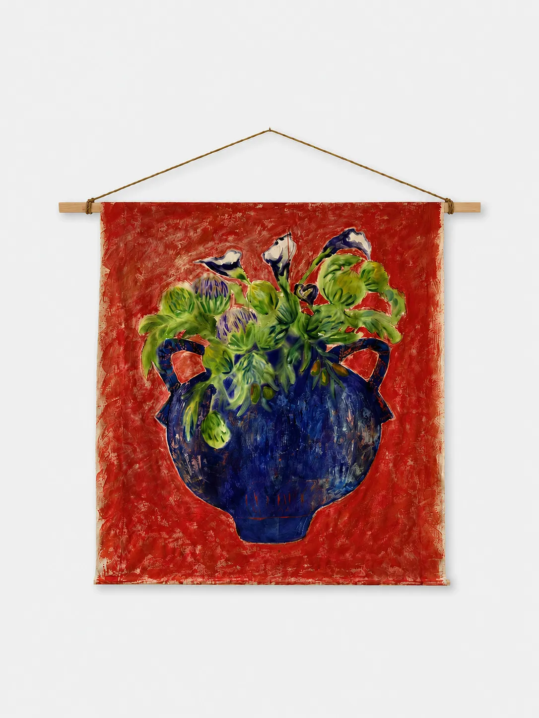 Image of Blue Amphora by Anna Shkinder, size: 120х150 cm, made of Acrylic on raw canvas, Vessels medium, from Lutsk, part of the Vessels series, priced at $300 Photo 1 of 6.