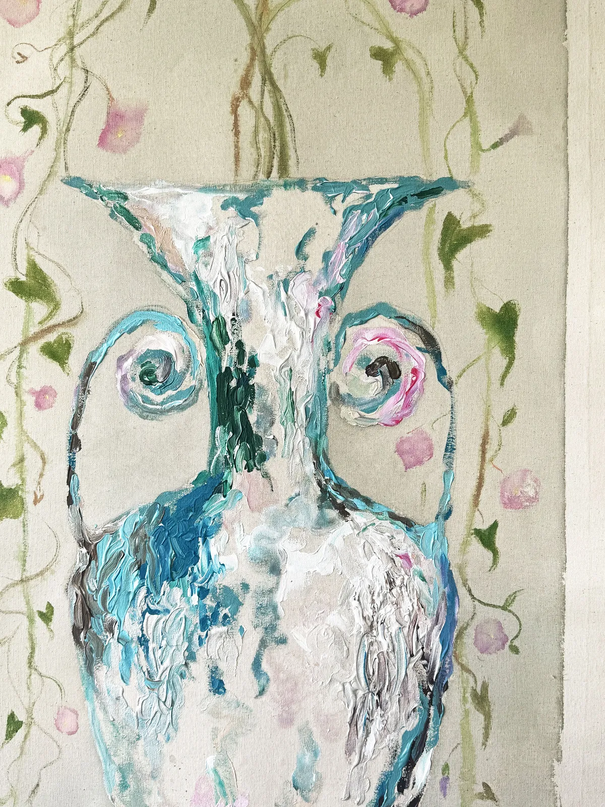 Image of Loutrophoros by Anna Shkinder, size: 60х120 сm, made of Acrylic on raw canvas, Vessels medium, from Lutsk, part of the Vessels series, priced at $300 Photo 4 of 8.