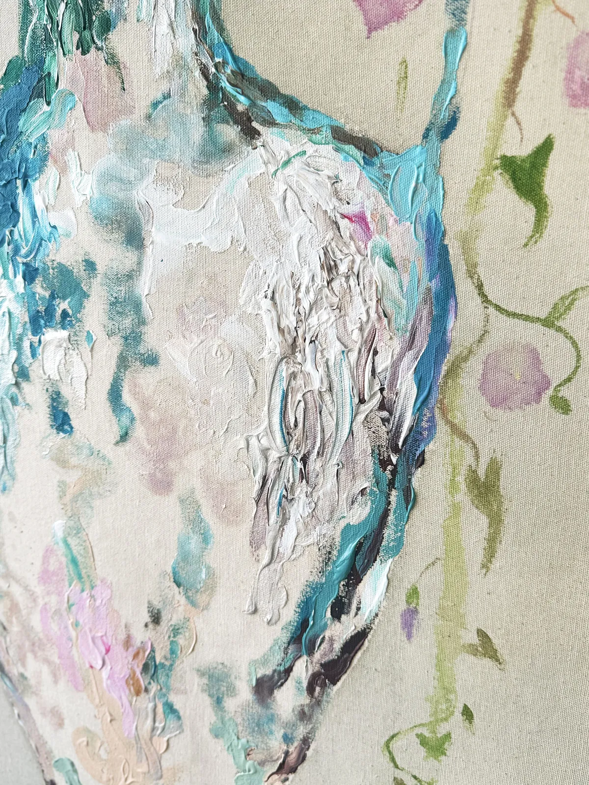 Image of Loutrophoros by Anna Shkinder, size: 60х120 сm, made of Acrylic on raw canvas, Vessels medium, from Lutsk, part of the Vessels series, priced at $300 Photo 6 of 8.