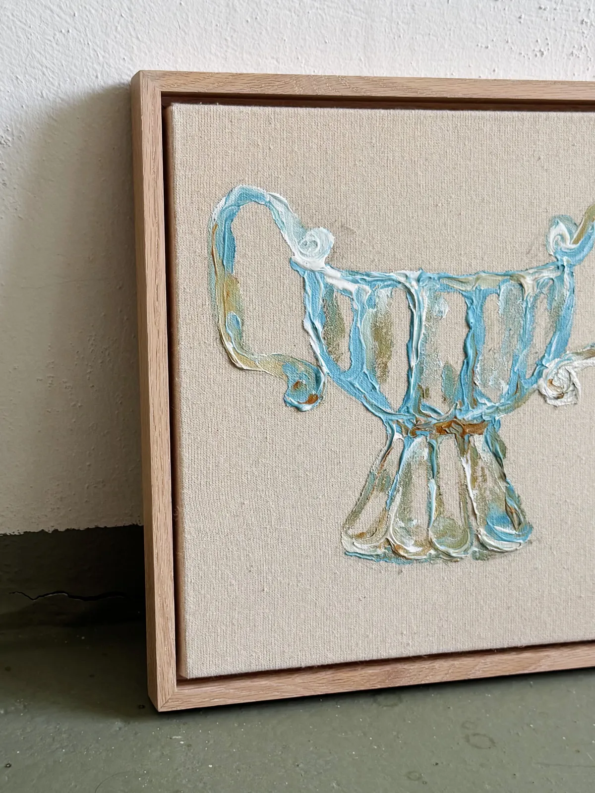Image of The Cup of Glory by Anna Shkinder, size: 30x30 cm, made of Acrylic on raw canvas, Vessels medium, from Lutsk, part of the Vessels series, priced at $180 Photo 3 of 7.