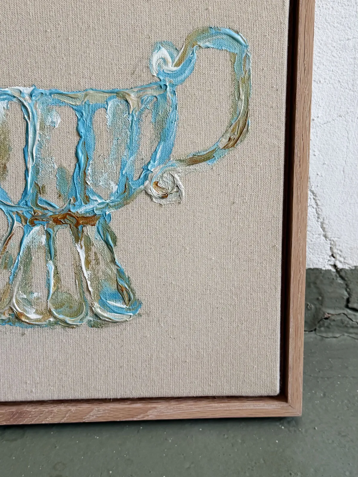 Image of The Cup of Glory by Anna Shkinder, size: 30x30 cm, made of Acrylic on raw canvas, Vessels medium, from Lutsk, part of the Vessels series, priced at $180 Photo 5 of 7.