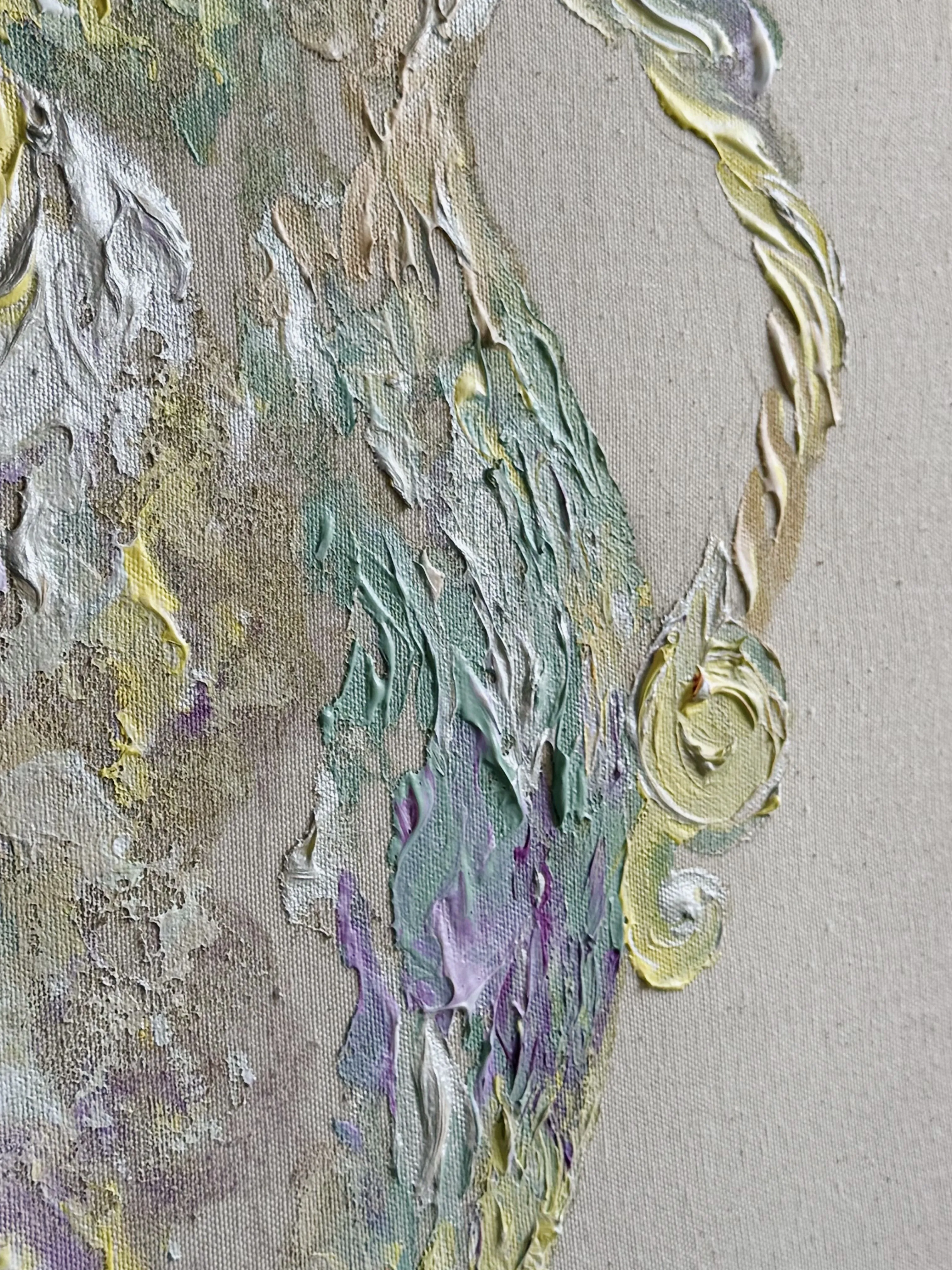 Image of The Pearl Amphora by Anna Shkinder, size: 40x50 cm, made of Acrylic on raw canvas, from Lutsk, part of the Vessels series, priced at $200 Photo 9 of 9.